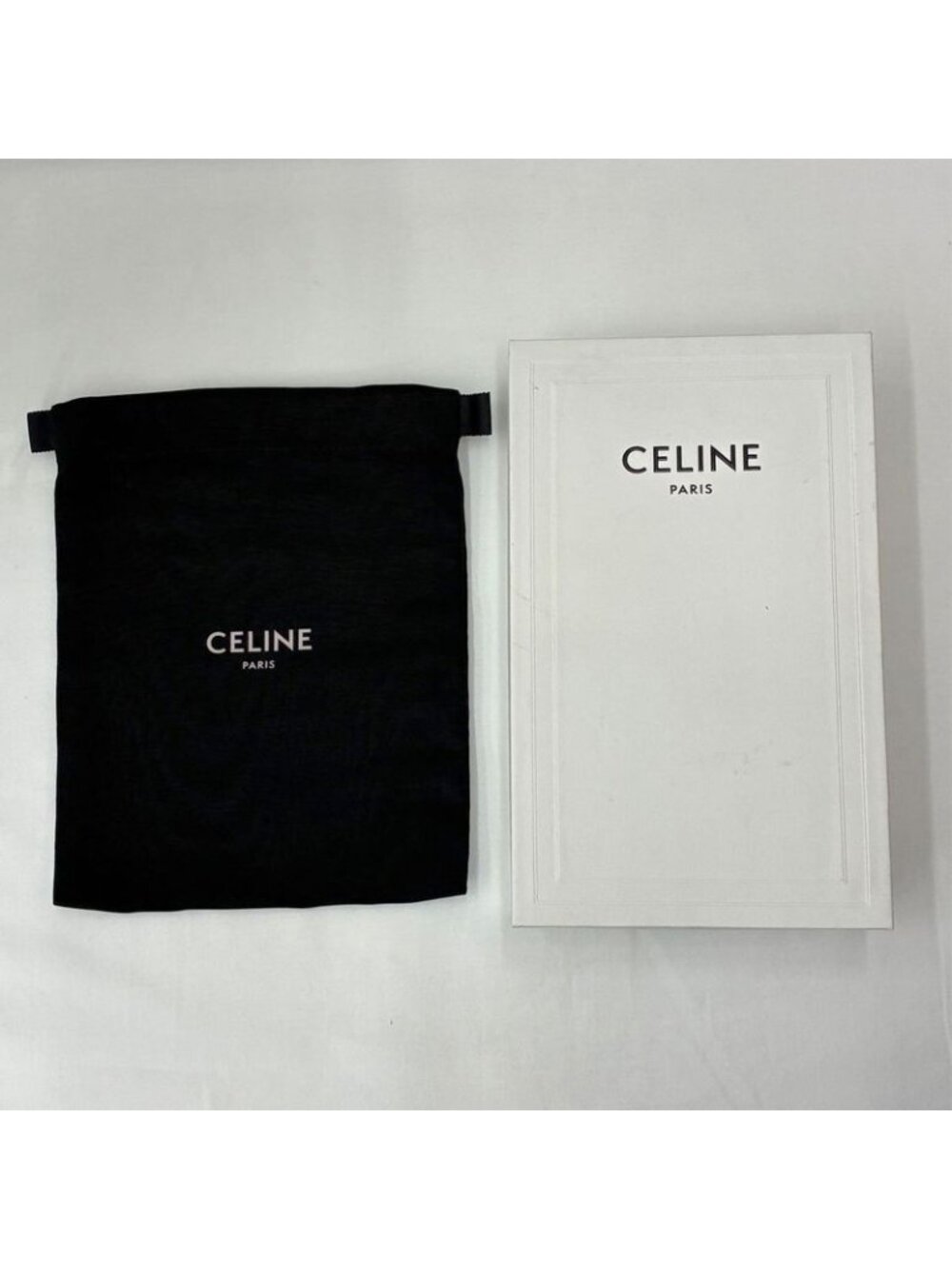 Celine Large Strap Wallet Grained Calf Skin Gray Vintage Pink Bifold - Picture 13 of 13